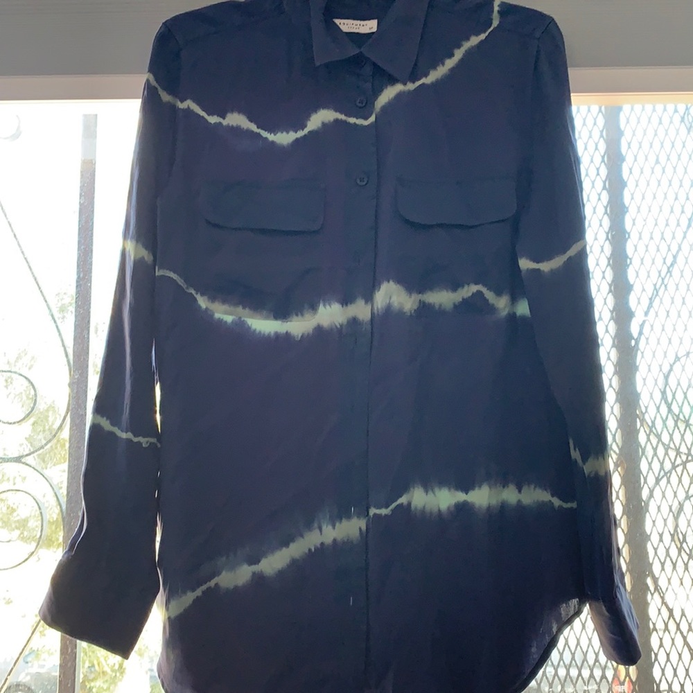Equipment femme silk long sleeve top